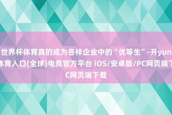 世界杯体育真的成为各样企业中的“优等生”-开yun云体育入口(全球)电竞官方平台 iOS/安卓版/PC网页端下载