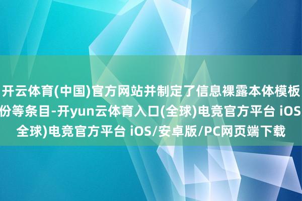 开云体育(中国)官方网站并制定了信息裸露本体模板、明确了信息裸露备份等条目-开yun云体育入口(全球)电竞官方平台 iOS/安卓版/PC网页端下载
